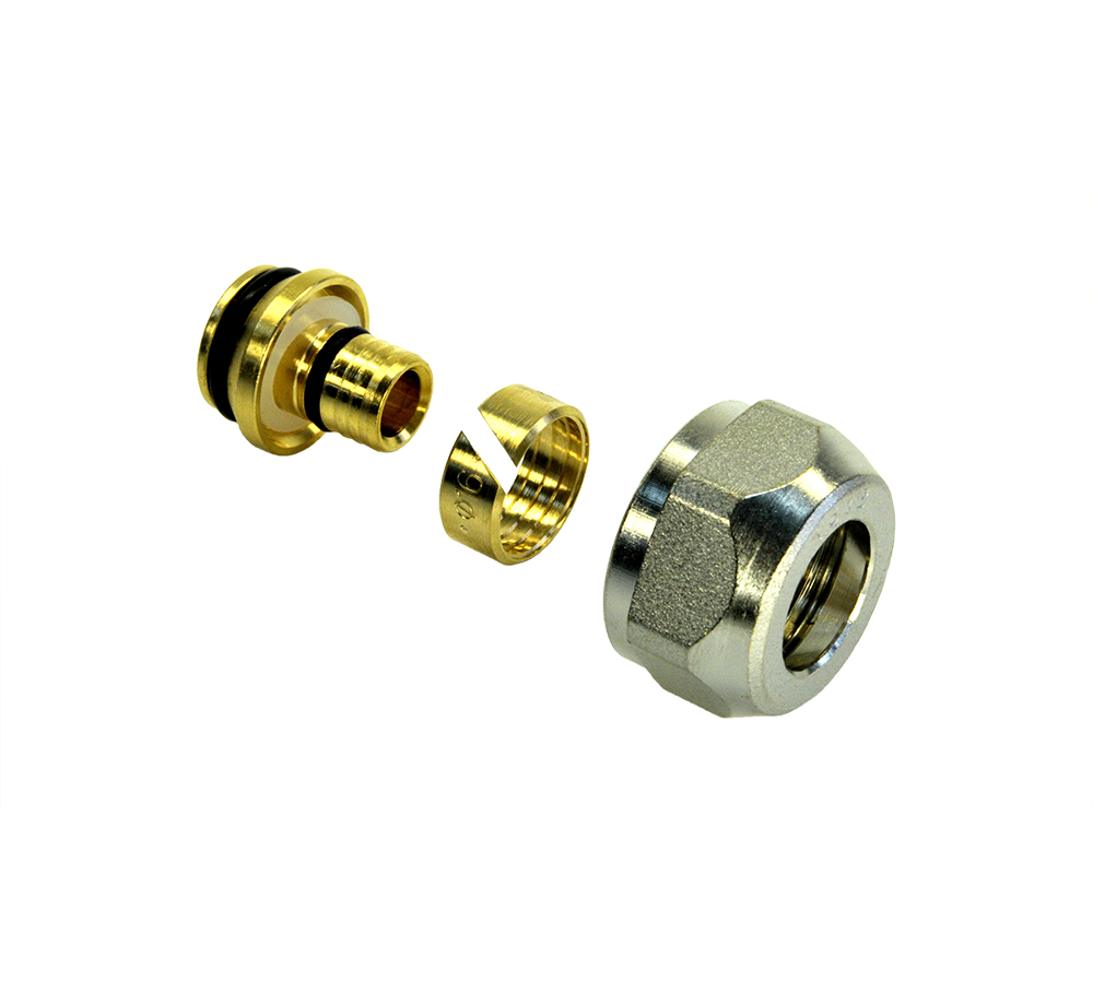Klemmringverschraubung 3/4'' Eurokonus - Für Mehrschicht-Verbundrohr & PEX Rohr 16x2,0 Mm